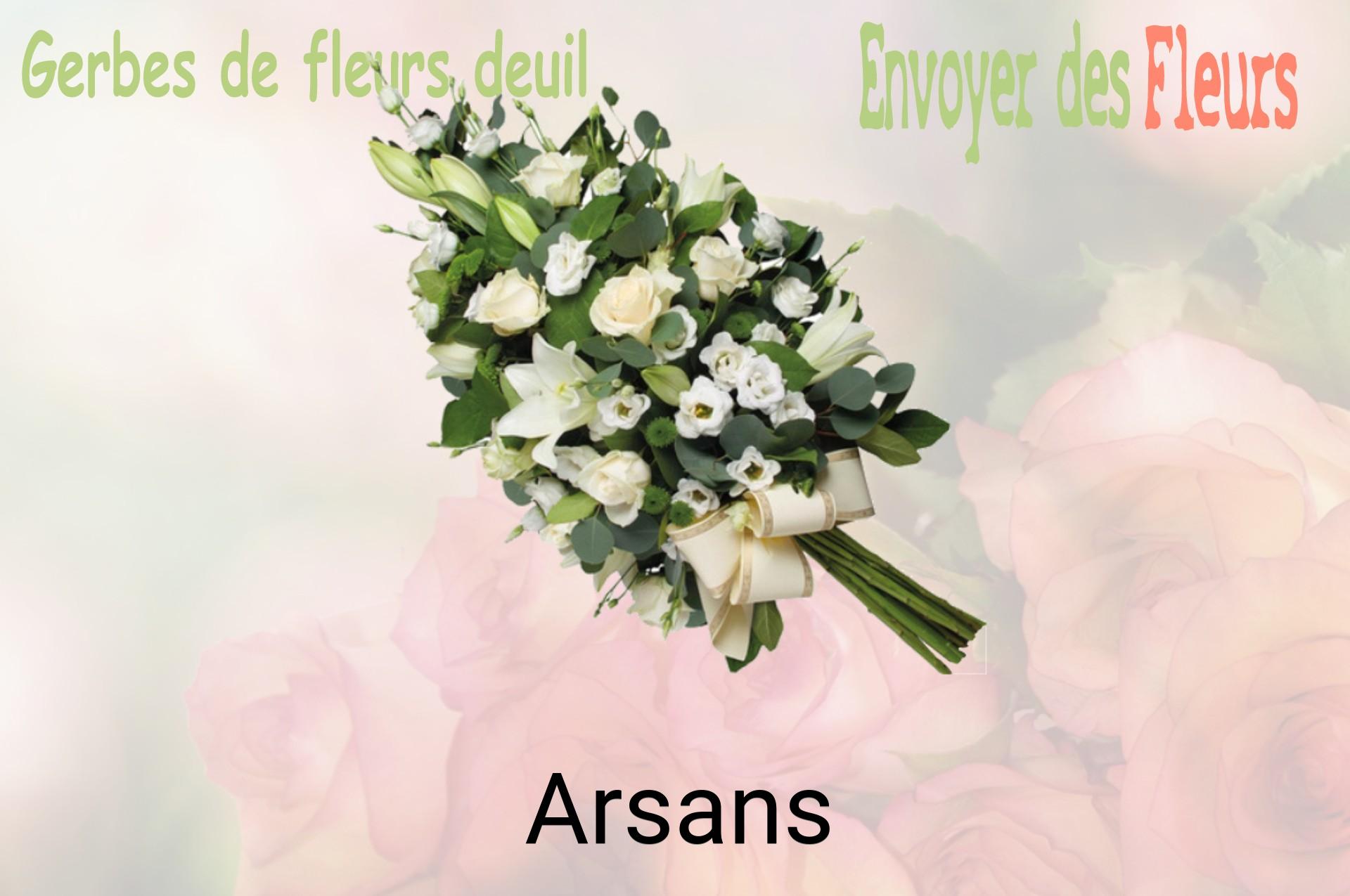 Gerbe de fleurs de deuil livrée à Arsans